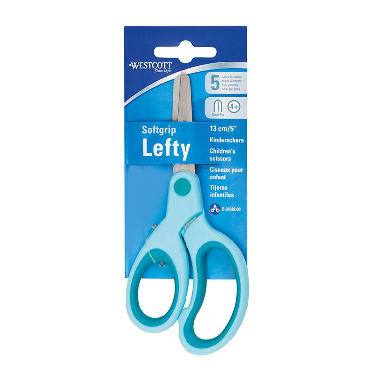 Picture of 3273 WESTCOTT CHILDRENS SOFTGRIP LEFTY SCISSORS 13CM